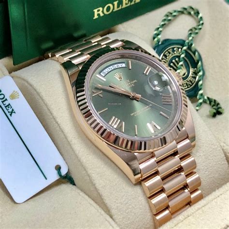 rolex day date rose gold brown|Rolex rose gold 40mm president.